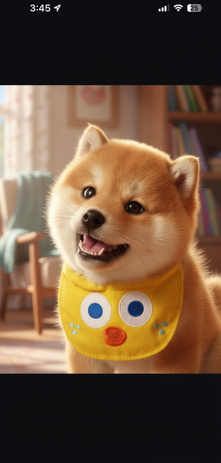 Pixar-style pet photo example